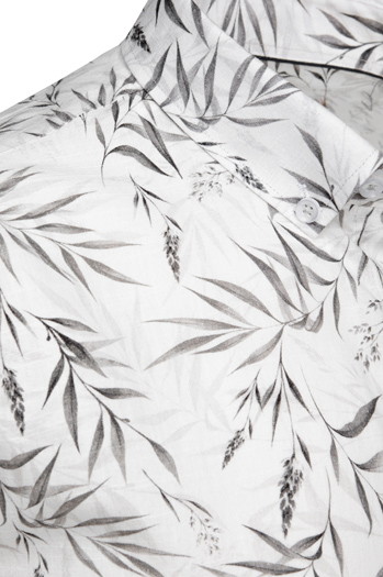 Koszula męska w liście biała Dstreet DX2638