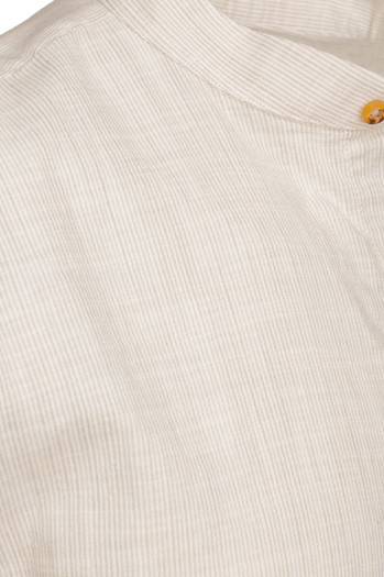 Koszula męska ze stójką z długim rękawem jasnobeżowa Dstreet DX2658