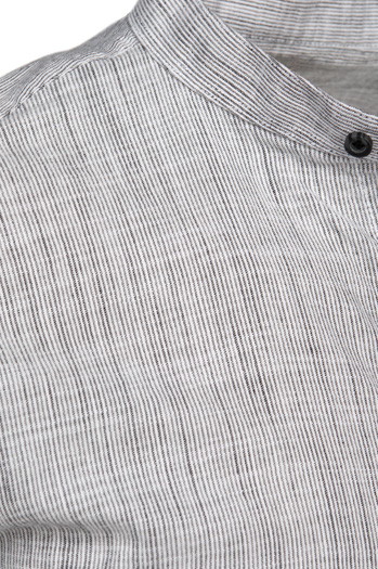 Koszula męska ze stójką z długim rękawem szara Dstreet DX2659