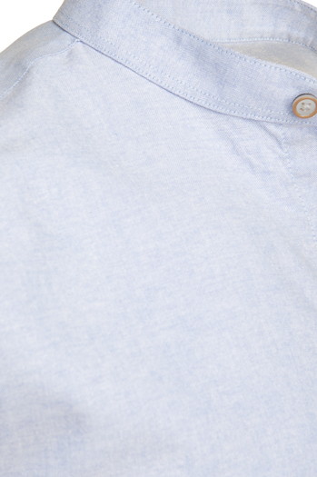 Koszula męska slim ze stójką z długim rękawem błękitna Dstreet DX2662