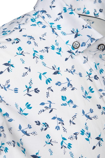 Koszula męska z krótkim rękawem biała Dstreet KX1039