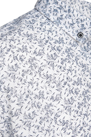 Koszula męska z krótkim rękawem biała Dstreet KX1041