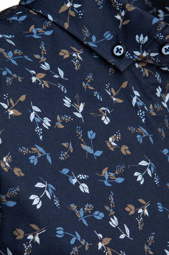 Koszula męska z krótkim rękawem granatowa Dstreet KX1042