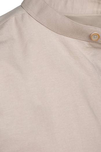 Koszula męska z krótkim rękawem beżowa Dstreet KX1050