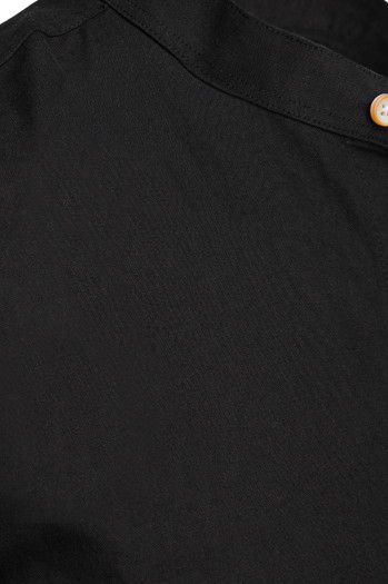 Koszula męska ze stójką z krótkim rękawem czarna Dstreet KX1070