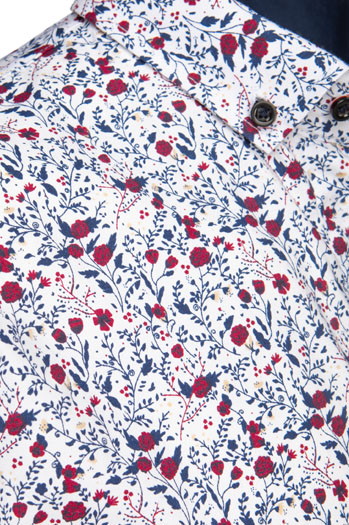 Koszula męska z krótkim rękawem biała Dstreet KX1071