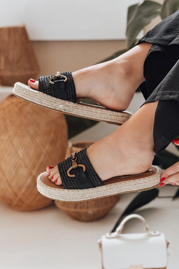 Klapki damskie MISSWAVE czarne Dstreet ZY0946