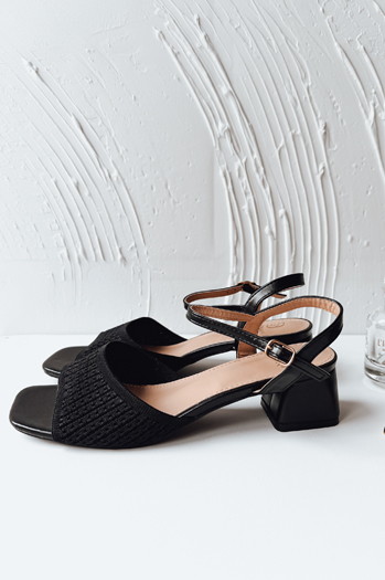 Sandały damskie OLYMIRA czarne Dstreet ZY0952