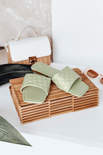 Klapki damskie SATELIVA zielone Dstreet ZY0971