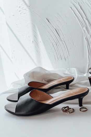 Klapki damskie DORIMI czarne Dstreet ZY0973