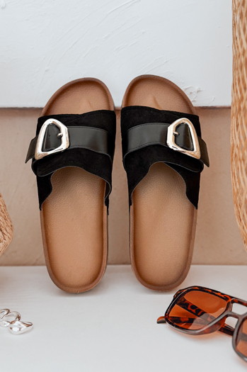 Klapki damskie NOLVINA czarne Dstreet ZY0982