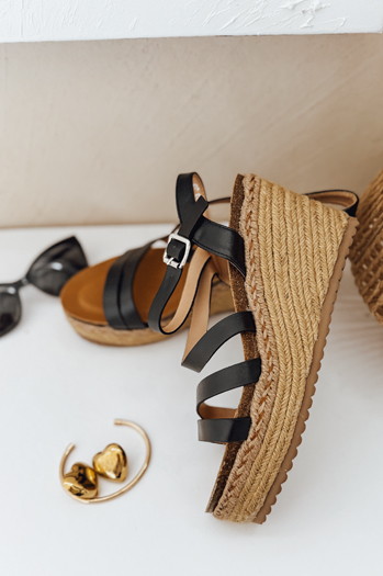 Sandały damskie SUMMERUP czarne Dstreet ZY0988