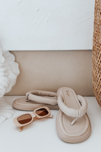 Klapki damskie EASYDAY beżowe Dstreet ZY0992