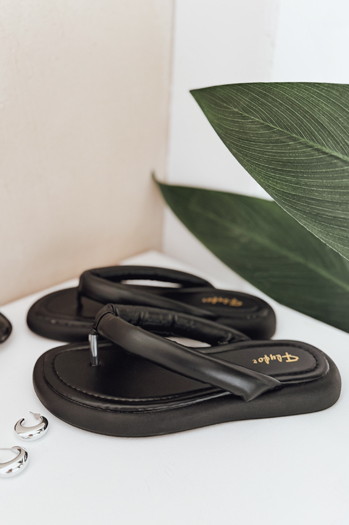 Klapki damskie EASYDAY czarne Dstreet ZY0993