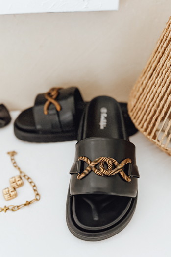 Klapki damskie BLACKKISS czarne Dstreet ZY0994