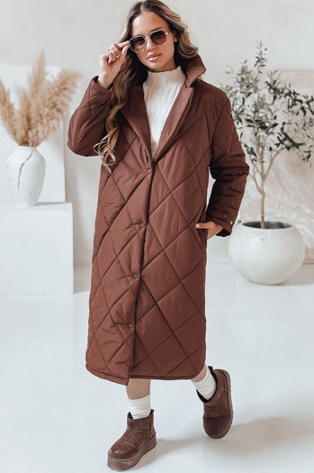 Kurtka damska WARMISSA pikowana brązowa Dstreet TY4917