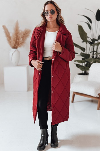 Kurtka zimowa damska WARMISSA pikowana bordowa Dstreet TY4918