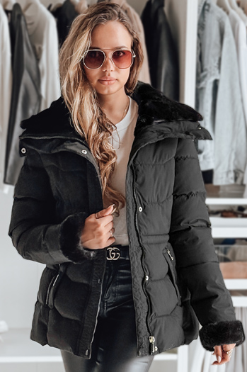 Kurtka damska pikowana WINTERGIRL czarna Dstreet TY4933