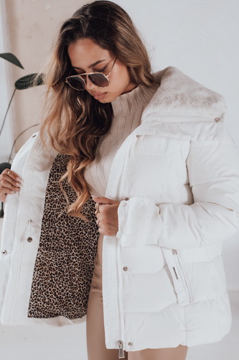 Kurtka damska pikowana WINTERGIRL biała Dstreet TY4934