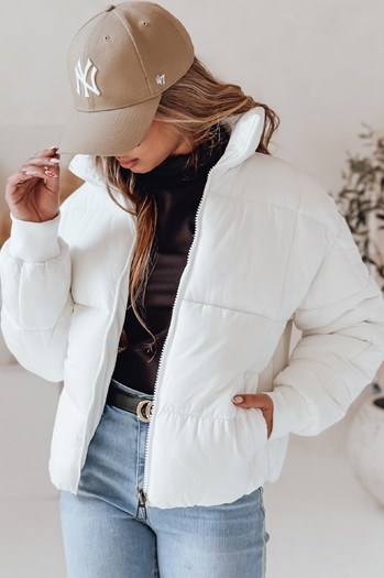 Kurtka damska zimowa krótka pikowana VIBEGIRL biała Dstreet TY4947