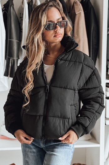 Kurtka damska zimowa krótka pikowana VIBEGIRL czarna Dstreet TY4948