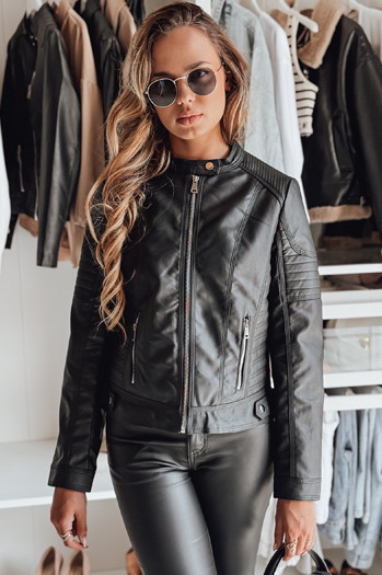 Kurtka skórzana damska ramoneska ROCKMISS czarna Dstreet TY4965