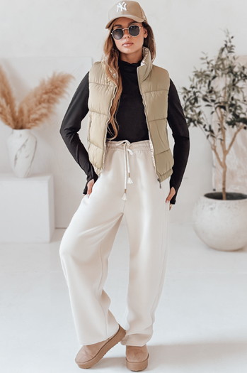 Kamizelka damska pikowana URBANELLE beżowa Dstreet TY4973