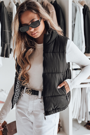 Kamizelka damska pikowana URBANELLE czarna Dstreet TY4974