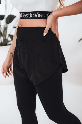 Damskie leginsy sportowe GIRLJUMP czarne Dstreet UY2722