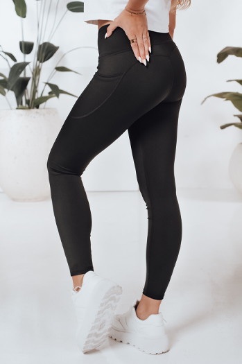 Damskie legginsy sportowe LEGGIVIBE czarne Dstreet UY2723