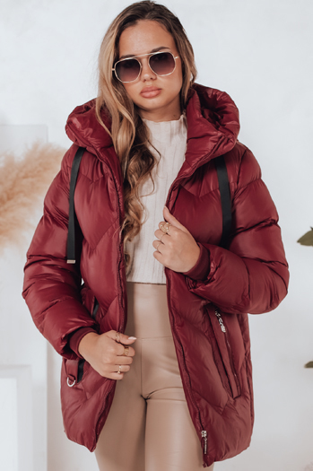Kurtka zimowa damska SALVONA czerwona pikowana Dstreet TY5005