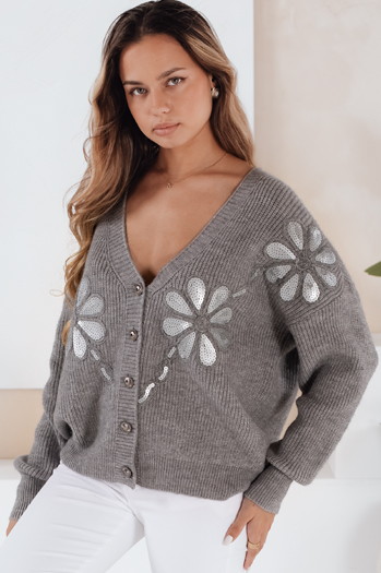 Damski kardigan KERINDA szary Dstreet MY2503