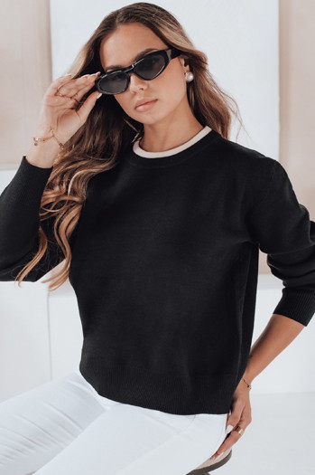 Damski sweter basic DARMILA czarny Dstreet MY2504