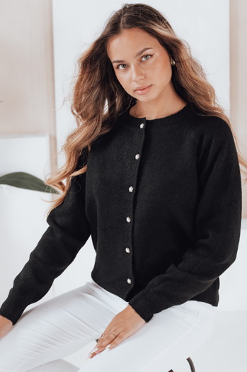 Damski sweter zapinany SELINA czarny Dstreet MY2512