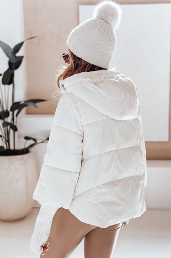 Kurtka damska zimowa MISSLAYER z kapturem biała Dstreet TY5036