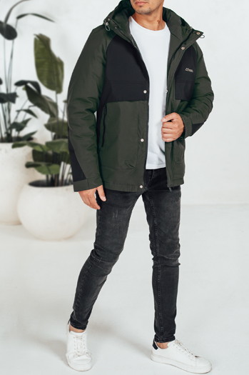 Kurtka męska zimowa z kapturem czarna Dstreet TX5039