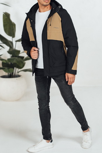 Kurtka męska zimowa z kapturem kamelowa Dstreet TX5041