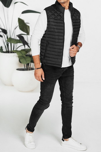 Kamizelka męska pikowana czarna Dstreet TX5076