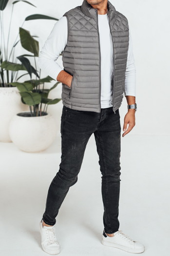 Kamizelka męska pikowana ciemnoszara Dstreet TX5079