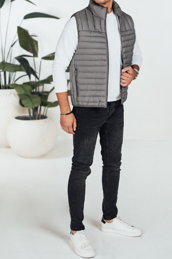 Kamizelka męska pikowana ciemnoszara Dstreet TX5081