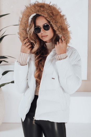 Kurtka zimowa damska pikowana biała Dstreet TY5127