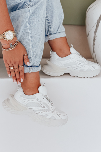Sportowe sneakersy damskie białe Dstreet ZY1009
