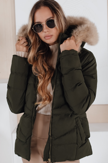 Kurtka zimowa damska pikowana zielona Dstreet TY5133
