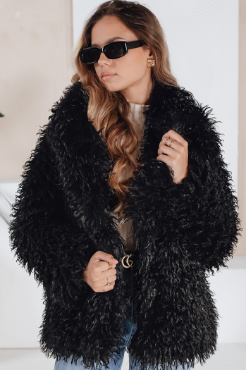 Kurtka zimowa damska futrzana czarna Dstreet TY5165