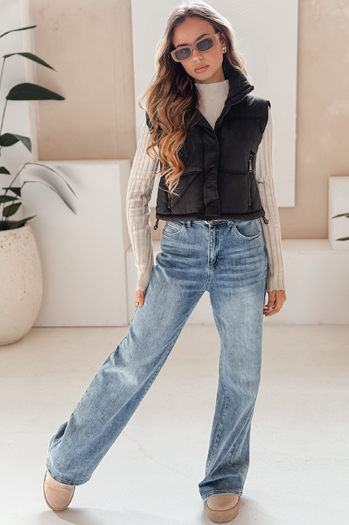 Kamizelka damska pikowana czarna Dstreet TY5197