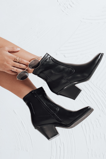 Botki damskie jesienne czarne Dstreet ZY1018