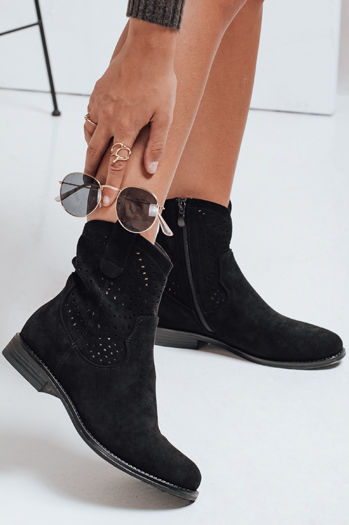 Botki damskie jesienne czarne Dstreet ZY1037