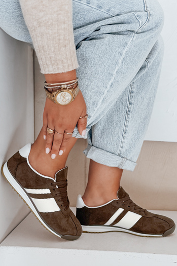 Sneakersy damskie brązowe Dstreet ZY1049