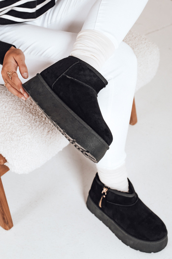 Śniegowce damskie na platformie czarne Dstreet ZY1052