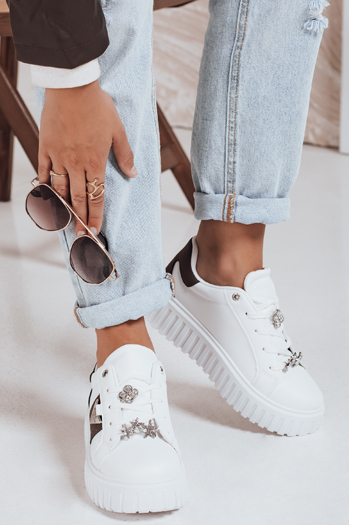 Sneakersy damskie na platformie białe Dstreet ZY1058